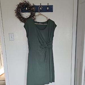 Lands' End Olive Green Midi Dress